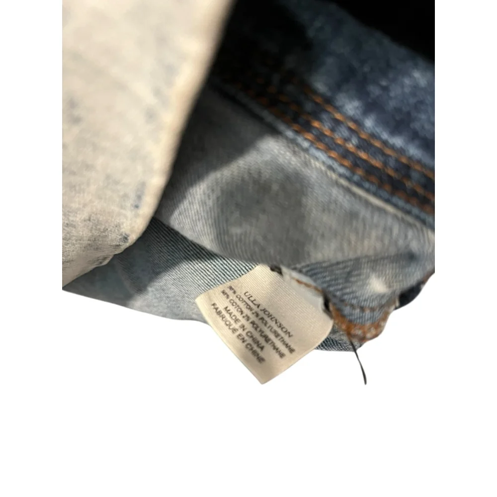 Ulla Johnson Denim Blue Jeans Dress Washed Out Acid Size 8 Square Neck $510 - Picture 10 of 13